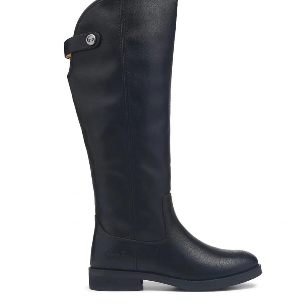 FRYE AND CO. Women's Kellie Button Tall Knee High Black Boot Sz 7 - Picture 1 of 15